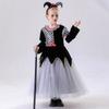 Children's Halloween Costume June 1 Girls Clown Plaid Dress Masquerade Party Costume