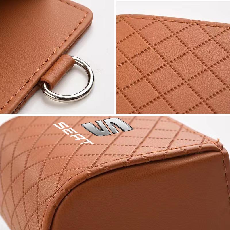 Car Interior Storage Bag Air Outlet Debris Bag Hanging Organizer Box for SEAT Cordoba Alhambra MK3 Leon 5F Ibiza 5 6 MII Altea Toledo 3