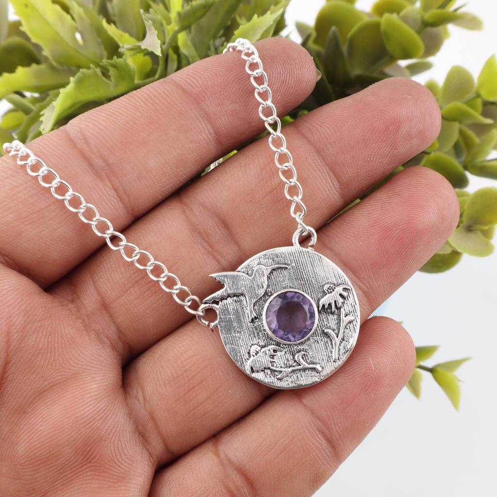 Iolite Pendant, 925 Solid Sterling Silver Pendant Handmade Gemstone Jewelry, Gifts For Wife Brand New Pendant