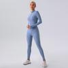 European & American Winter-Style Velvet Brushed Warm Yoga Onesie - Long-Sleeved Fitness Tights for Women
