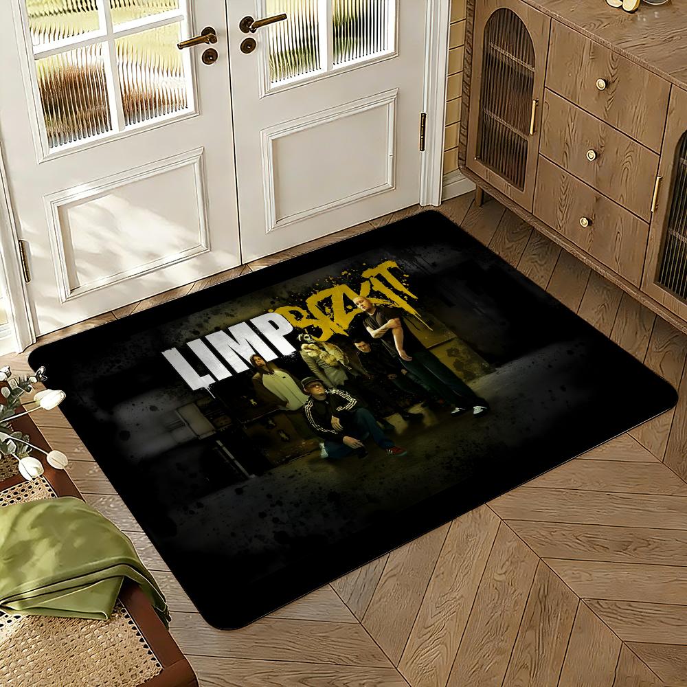 Band L-Limp Bizkit Floor Mat Soft Thickened Absorbent Non-Slip Bedroom Living Room Door Mat Home Decor Flannel Rugs