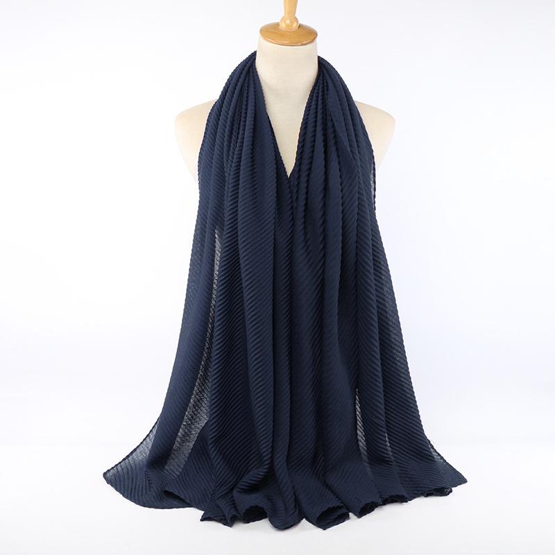 New Crinkle Cotton Scarf Head Hijab Wrap Solid Women Plain Shawls Foulard Femme Lady Headband Muslim Hijabs Store