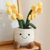 Cute And Charming Cartoon Sunflower Plush Doll Potted Plant Tulip Succulent Hyacinth Cactus Plush Toy Home Decor Present Designed For Boys Plus Girls