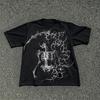 Klassischer Y2K Gothic Stil High Street T-Shirt Druck Oversized T-Shirt Harajuku Rundhals Baumwoll Tops 2026 Sommer Unisex Unisex Tops