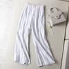 Dámské letní kalhoty Bavlněný Lněný Pás Široké kalhoty pro ženy v pouličním stylu