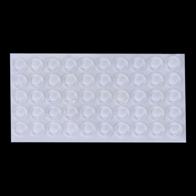 50Pcs Door Stops Stopper Silicone Cabinet Adhesive Bumper Damper Buffer Pad