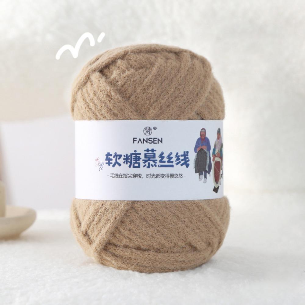 

Durable 100g/ Roll Wool Yarn Handmade Multicolor Yarn Ball Soft DIY Woven Thread For Basket Carpets