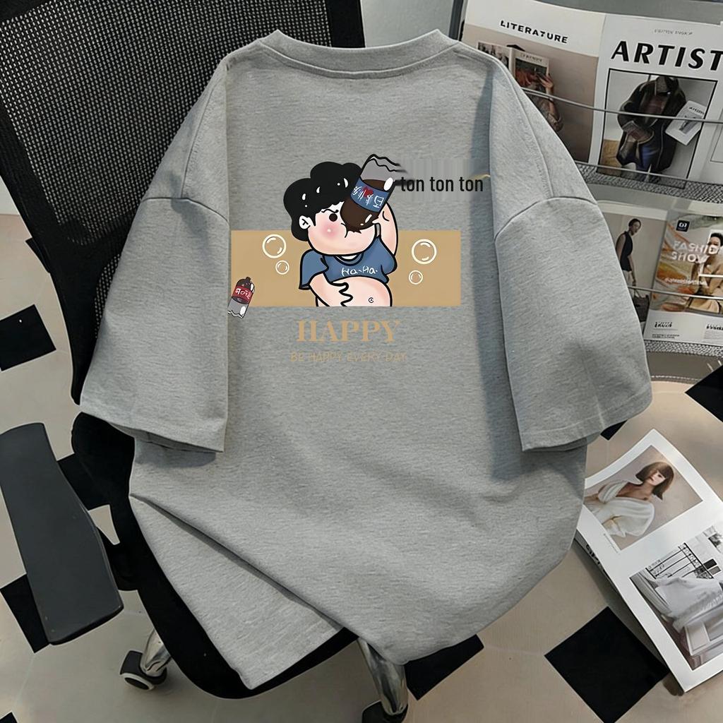 Chic Loose Fit Cotton T-shirt - Women's High-End Summer 2026 Design
