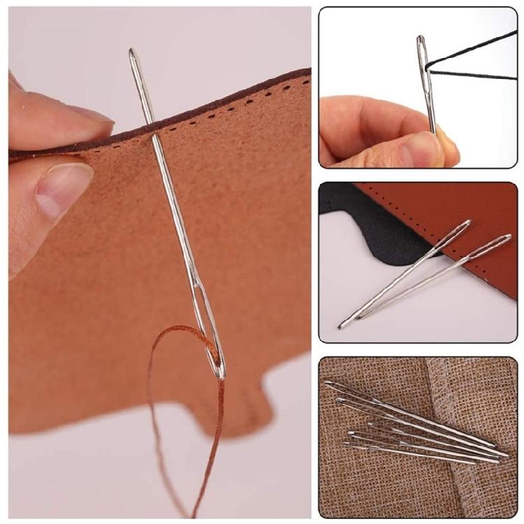 17Pcs Large Eye Sewing Needle for Knitting, Curved Tapestry Needle Wool Needle Large  Eye Sewing Needle for Embroidery