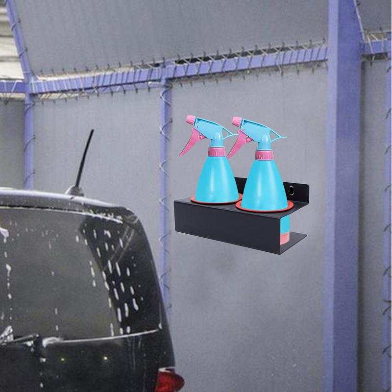 Wall-Mounted Car Wash Spray Bottle Rail Holder Sturdy Garage Bottle Organizer Spray Bottle Storage Rack Car Interior Accessories