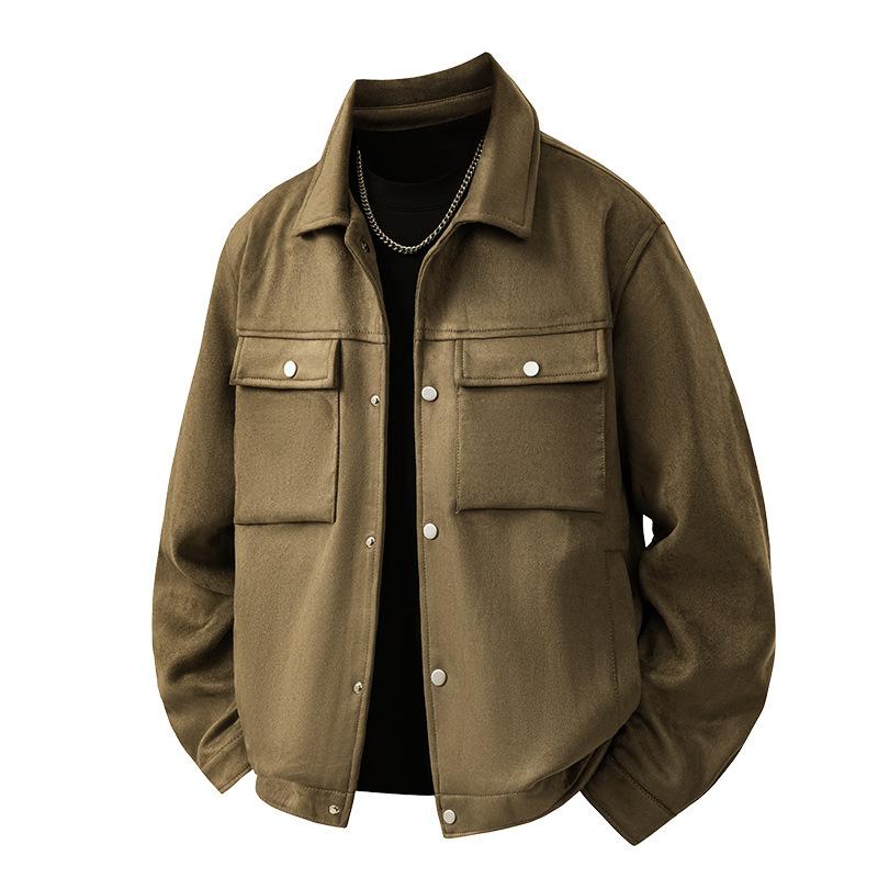 Autumn and winter new jacket men's business casual lapel versatile thin top trendy men's coat