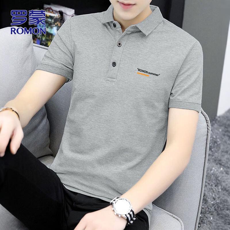 ROMON Men s 2026 Summer Business Casual Polo Shirt 2XL