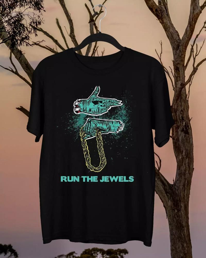 New Collection Run The Jewels Band Gift For Fan Black All T-Shirt Unisex T-Shirt XXXL
