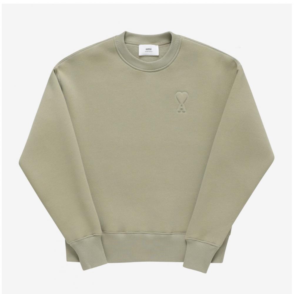 Ami Usw025 749 317 Ami De C Ur Embossed Heart Logo publiC Sweatshirt