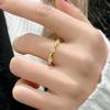 3mm Full Moissanite Row Ring for Women   Copper18K Gold Plated Stackable Ring Engagement Wedding Bands Jewelry Gift