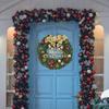 12 Inch Artificial Front Door Wall Window Hanging Garland Hoop Flower Pendant Ornament for Christmas