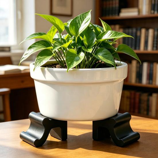 3 Pezzi Rialzi per Vasi da Fiori Stampa 3D Supporto per Fiori Compatto Antiscivolo Piedini Rialzati per Vasi da Fiori Ornamenti Durevoli per la Ventilazione per Giardino