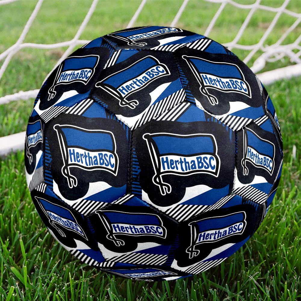 Hertha Bsc Berlin Crest Size 5 Soccer Ball,Indoor/Outdoor Suitable for Training Matches Tournaments Practice Games Perfect Gift for Fan