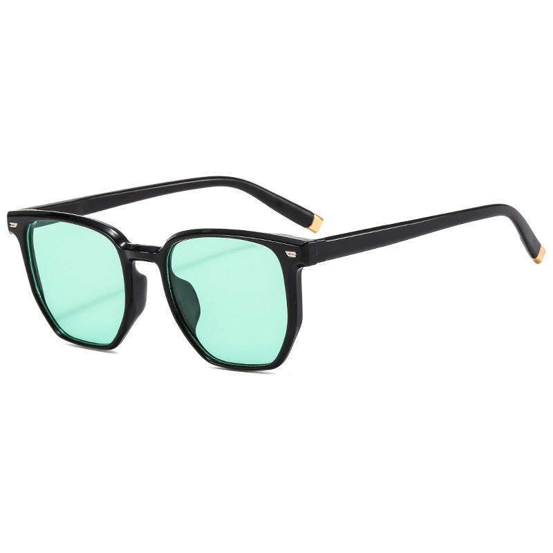 Ocean Square Sunglasses For Women Men Highend Fashion Uv400 Fullframe Black Yellow Lens Outdoor Sports