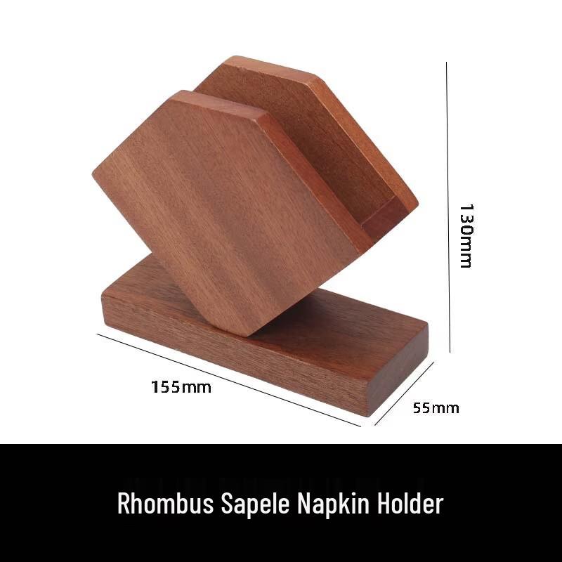Solid Wood Diamond Tissue Box