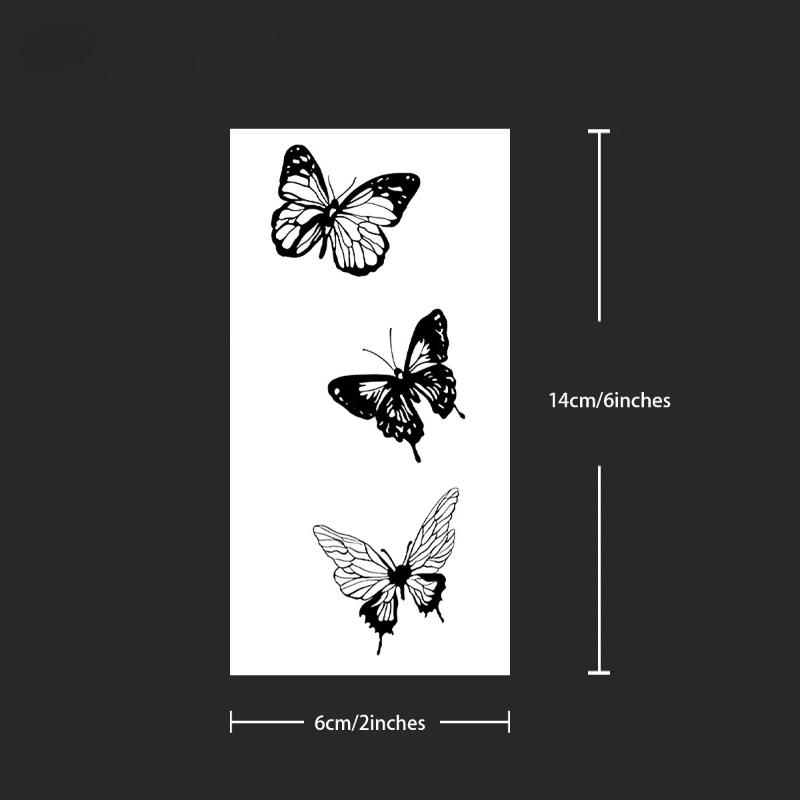 

Butterfly Temporary Tattoo,Lasts To 15 Days New Technology Magic Waterproof Semi Permanent Sticker.