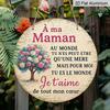 2D Flache Retro-Aluminium-Wanddekoration im französischen Stil, Erhältlich in verschiedenen Größen mit Text-, Blumen- und Rosenmustern, die Liebe für Mütter ausdrücken An