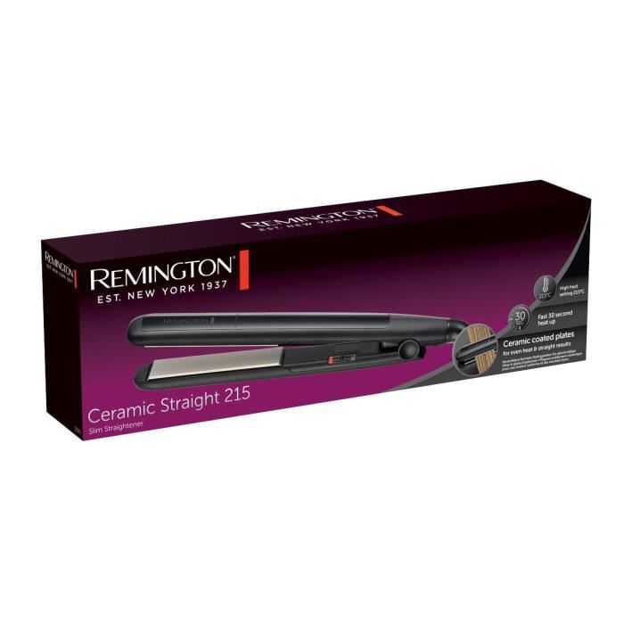 Lisseur REMINGTON S1370 Ceramic Straight – température max 215° - arrêt automatique – revêtement céramique