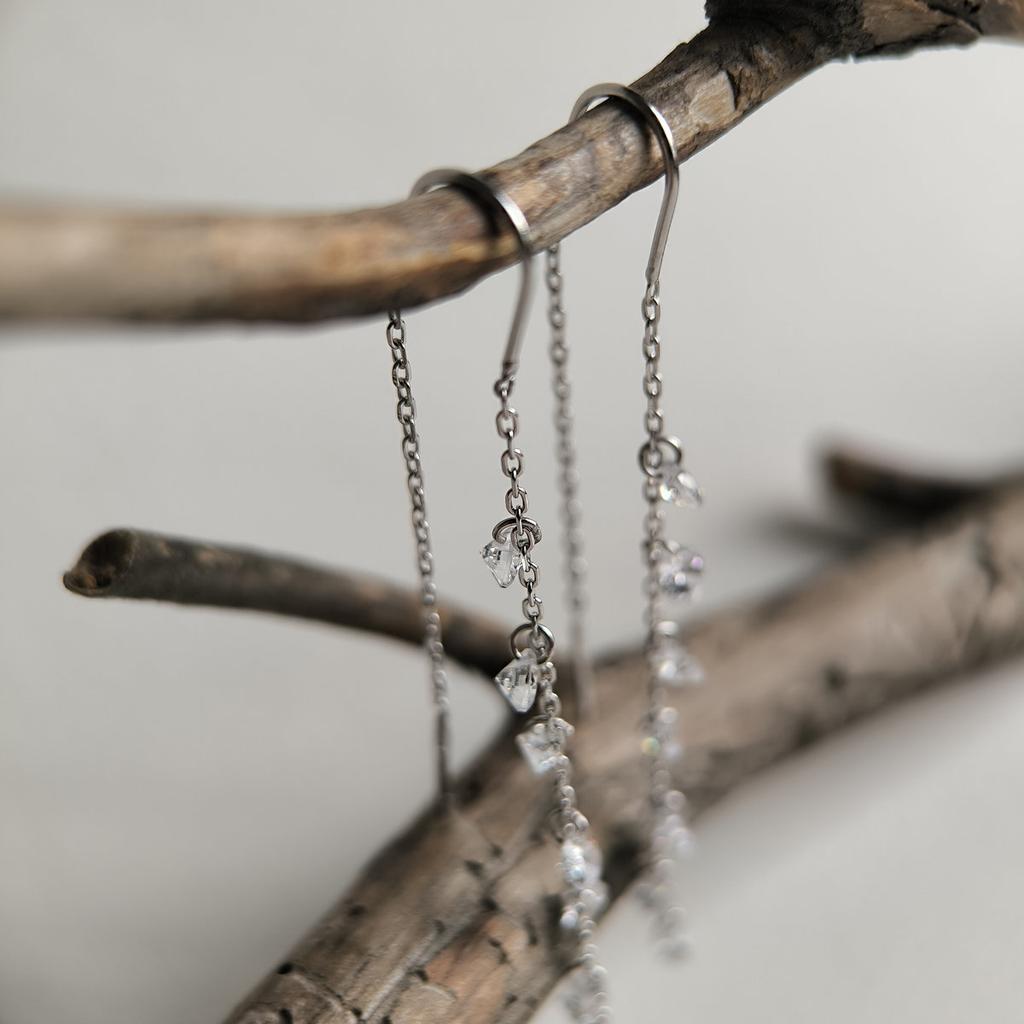 Silver Earrings with Cubic Zirkonia (2217183)