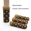 Table Chair Foot Cover Pad Protective Stool Foot Cover Leg Cover, Double-layer Thickened Knitted Chair Foot Cover Silent Non-slip Foot Cover