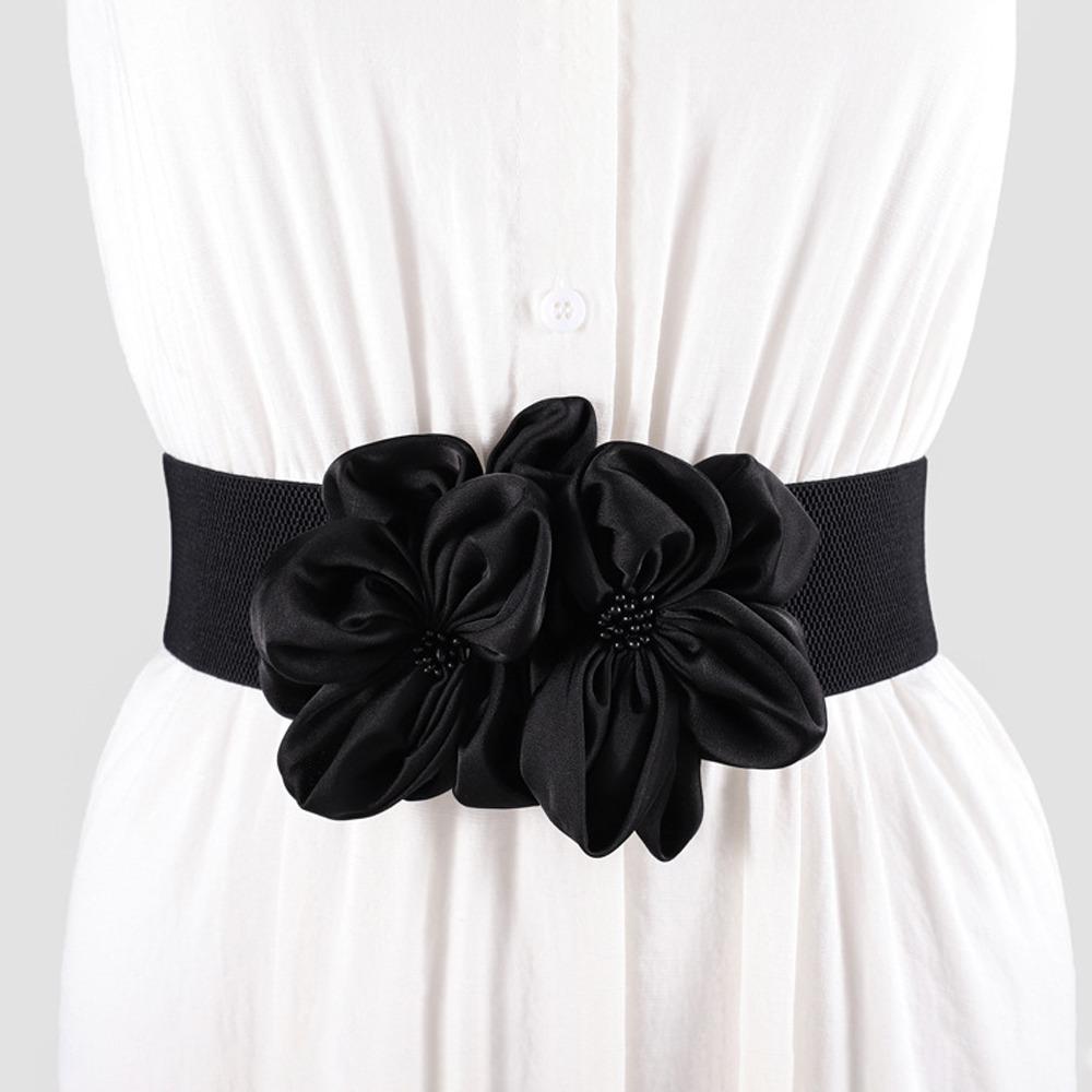 Floral Large Flowers Waistband Chic Ladies Dress Cummerbands  Skirt Dress Coat Decor Accessories