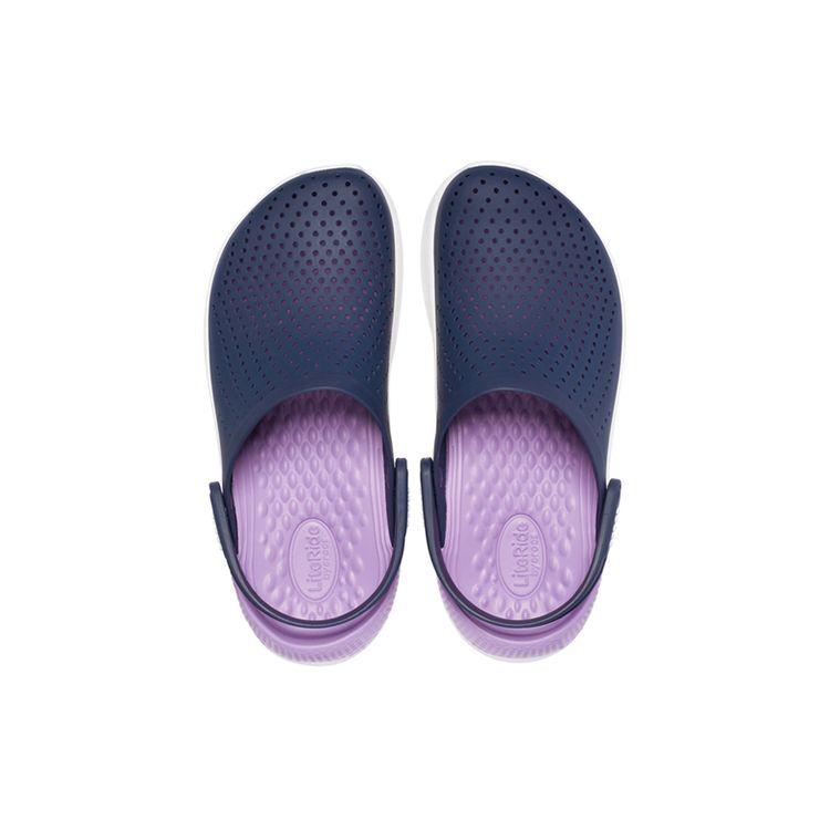 Crocs LiteRide EVA Round Toe Slip-On Clogs Unisex Footwear Blue Purple 204592-4SP