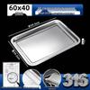 DM 304 Stainless Steel Rectangular Serving Tray