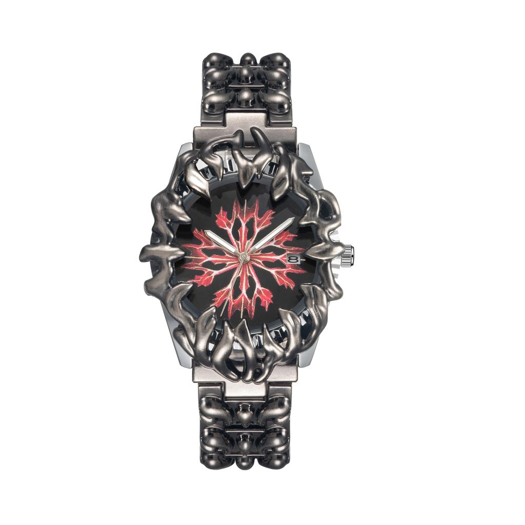 Luxury y2k Fashion Spiked Watch Alabaster Cool Street Style Demon Claw Shape Dial Unique Design Men Quartz Watch reloj hombre