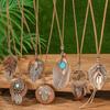 7ks Boho Dlouhý Náhrdelník Set Hnědý Přívěsek Náhrdelníky Řetízek na Svetr Tyrkysový Design s Mušlí Kmenové Šperky Party Dekorace Zvedáky