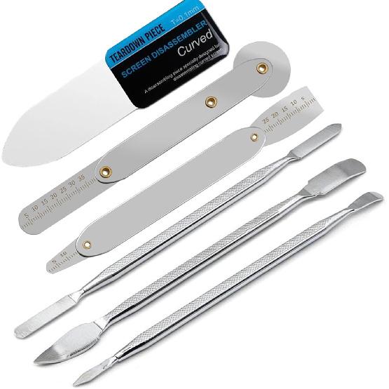 6 Piece Metal Spudger Pry Tool Kit for Electronics Repair with Laptop, Cell Phone, Tablet, Computer, Electronics Repair