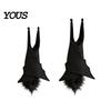 Home Interior Halloween Ornaments Bat Decorations, Realistic Felt Hanging Bats, Spooky Flying Props Party Background Decor for Haunted House