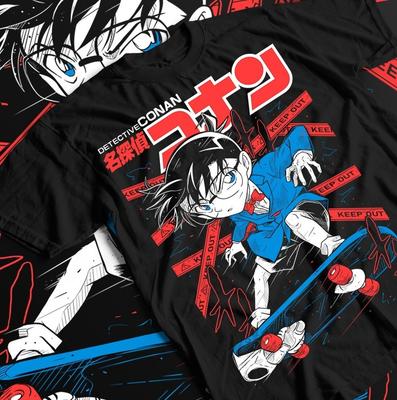 Vintažiniai Detective Conan Anime Marškinėliai, 90-ųjų Manga Marškinėliai, Unisex Komiksų Knygos T-shirt,