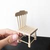 Modern Mini Desk And Chair Dollhouses Accessories 1/12 Scale Zakka Wooden Furniture For Craft Projects And Display