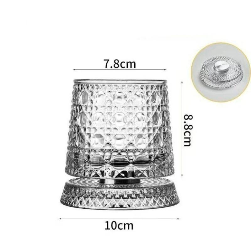 

1 шт. Новый 2026 Хрустальный Вращающийся Стакан для Виски, Вращающийся на 360 Градусов Со Стеклянным Основанием, Для Рома, Коктейльной Вечеринки, Домашние Стаканы для Напитков 601-700ml