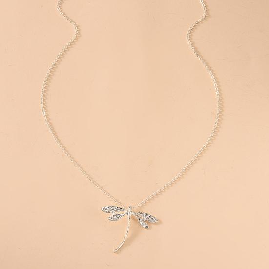 Colier cu pandantiv cu libelule pentru femei, argint, cu insecte, choker, bijuterii de Ziua Îndrăgostiților, cadou pentru purtarea zilnică, accesoriu pentru petreceri