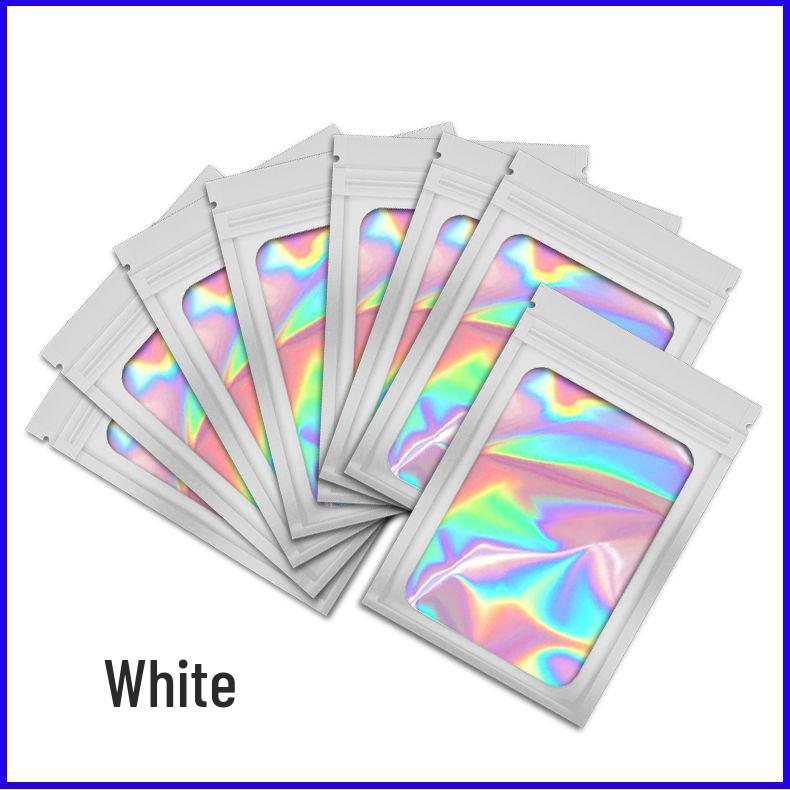 Iridescent Laser Color Self-Sealing Jewelry Foil Bag