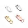 S Gold Plated Square Lobster Clasp Handmade DIY Accessories 925 Sterling Silver Jewelry Accessories