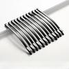 6/12Pcs 6.5/8.5CM Black Hair Clips Arc-shaped Barrette New Hairpins  Headdress