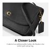 Coach Polished Pebble Leather Hayden Crossbody One Size Women's Bag, Black,