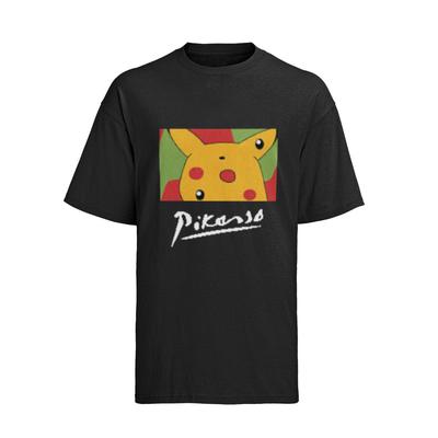 T-shirt homme en coton parodie de Picasso Pikacco Pika Monster drôle