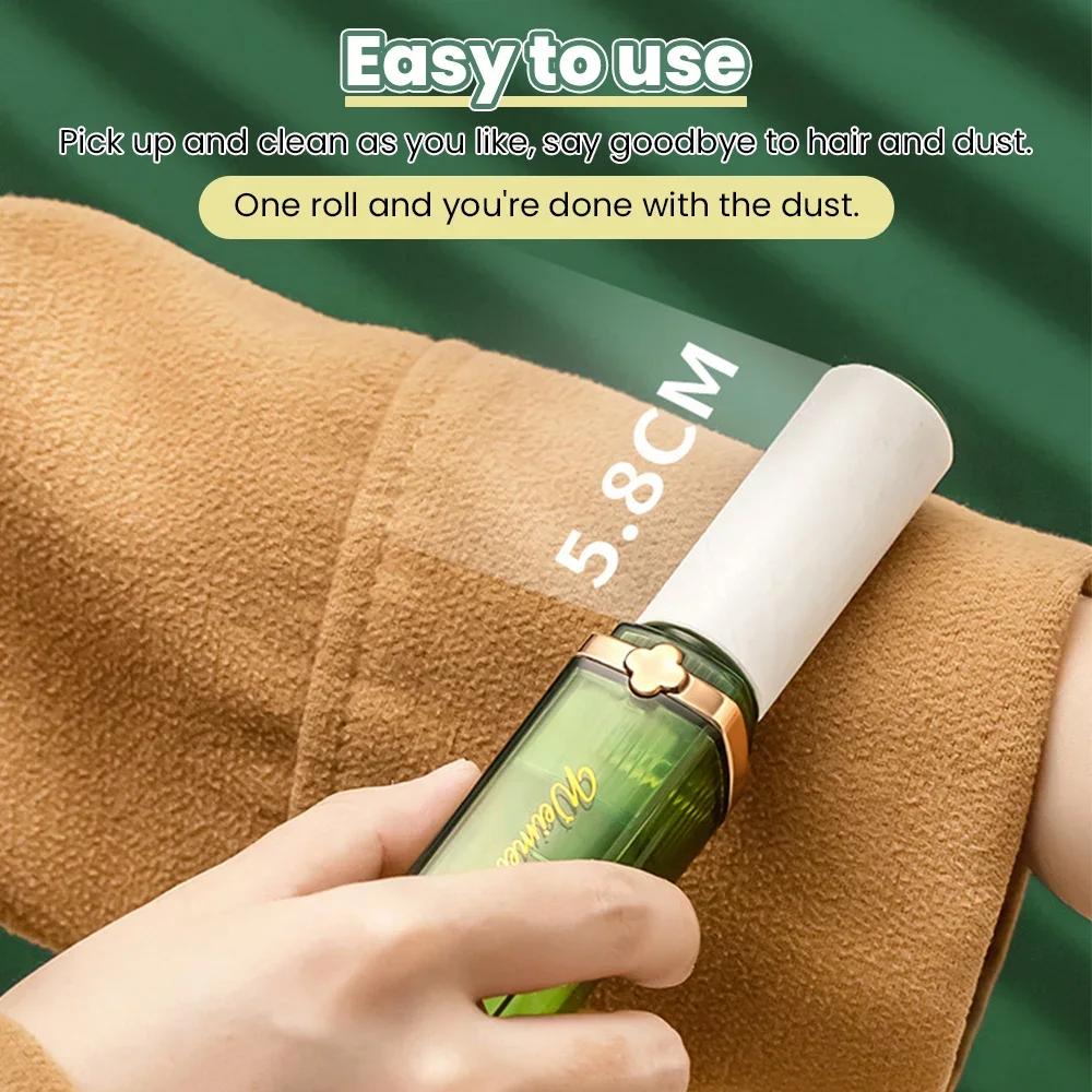 Convenient To Carry Roll Paper Adhesive Drum Dust Collector, Pet Hair, Clothing, Carpet Stain Remover, Replaceable Cleaning Brus Decor