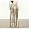 Womens Leopard Print Wide Leg Pants Loose Straight Trousers Casual Comfortable