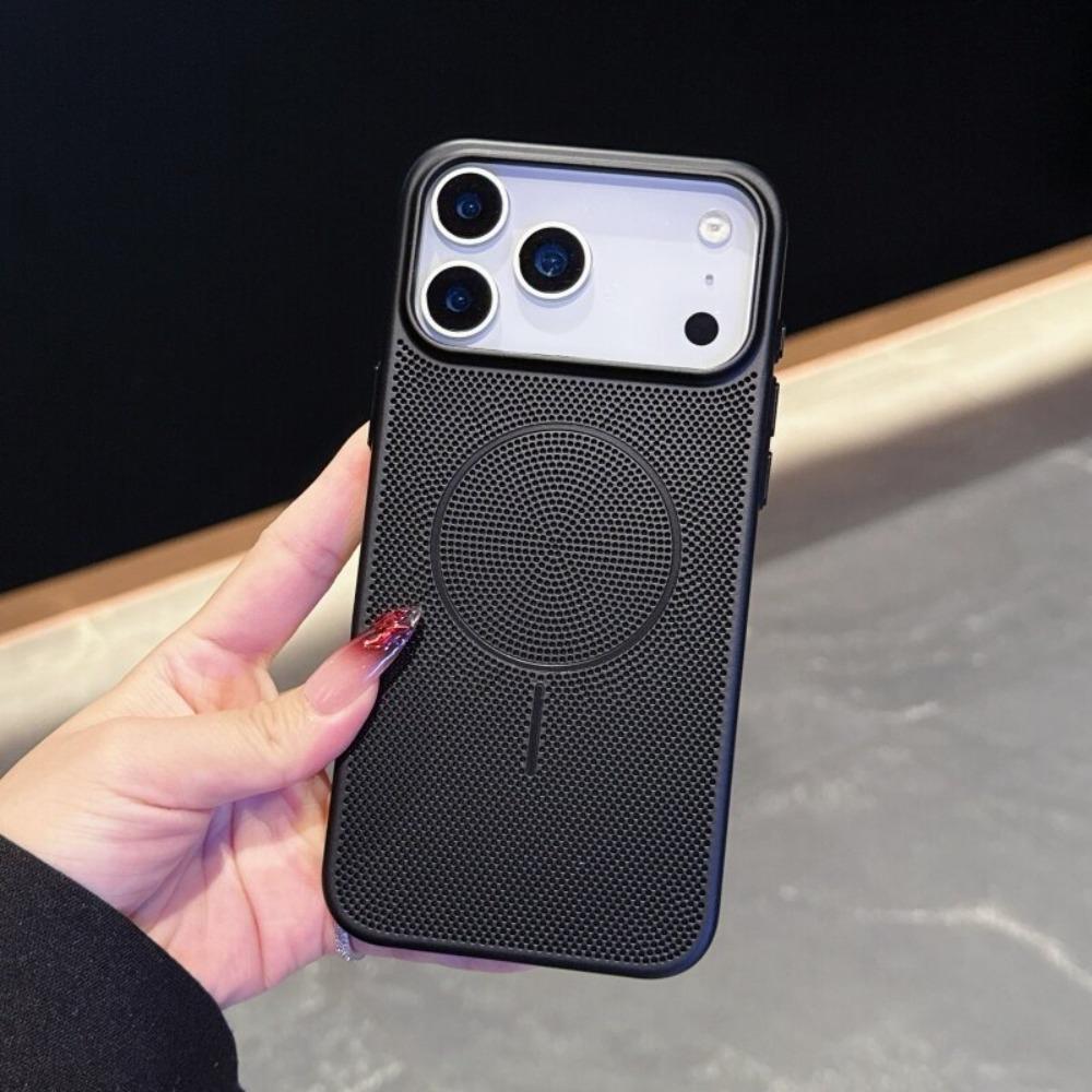 High End Cooling Heat Dissipation Magnetic Phone Case For IPhone 17 16 15 14 13 12 Pro Max Plus Breathable Shockproof Back Cover