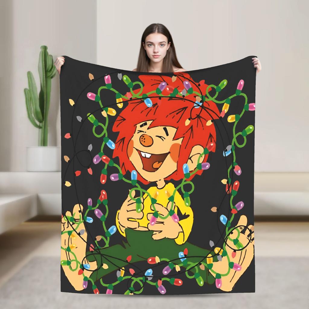 Warm Soft BlanketsGirls Boys Decorative P-Pumuckl Bedding Throws Flannel Bedspread For Couch Chair Fluffy Sofa Bed Cover