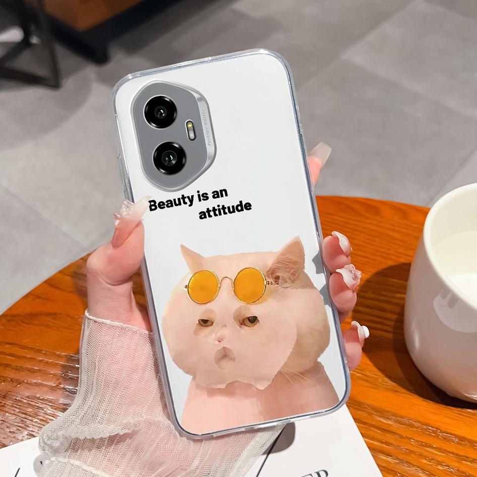 Silicone Soft TPU For Huawei Honor 300 Pro 70 200 Lite X5B Plus X6 X6B X6S X8 Back Cover Fashion Pink Bow Tie Pattern Transparent Anti Slip For Huawei